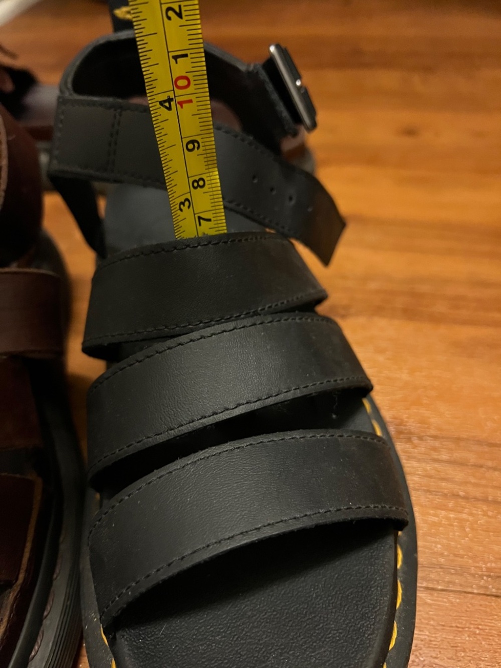 Rare Clarissa Dr. Martens Brown Leather Sandals women’s Size 7 (runs large) - Picture 6 of 11